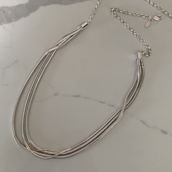 Chico’s Silver Long Necklace - Picture 2 of 3